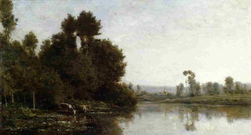 Charles-Francois Daubigny The Banks of River Sweden oil painting art